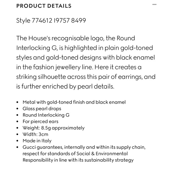 Gucci Blondie Pearl Earrings - Picture 4 of 7